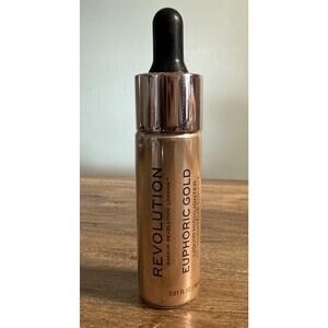 Makeup Revolution Liquid Highlighter Euphoric GOLD …0.61 Fl Oz New/Sealed